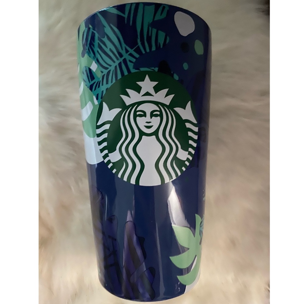 Starbucks Travel Tumbler 12 Oz Blue Summer